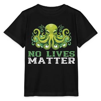 Cthulhu Lord and Savior Monster Horror T-Shirt - Stanley/Stella Kinder T-Shirt MINI CREATOR  - Schwarz - Vorne - Mikhail (115cm)
