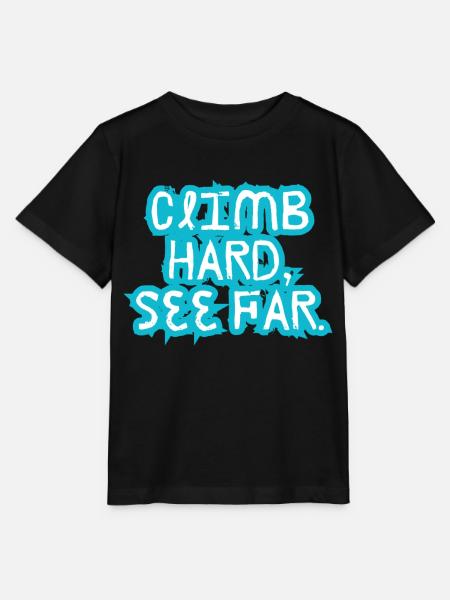 Hart klettern, weit sehen. - Stanley/Stella Kinder T-Shirt MINI CREATOR - Schwarz
