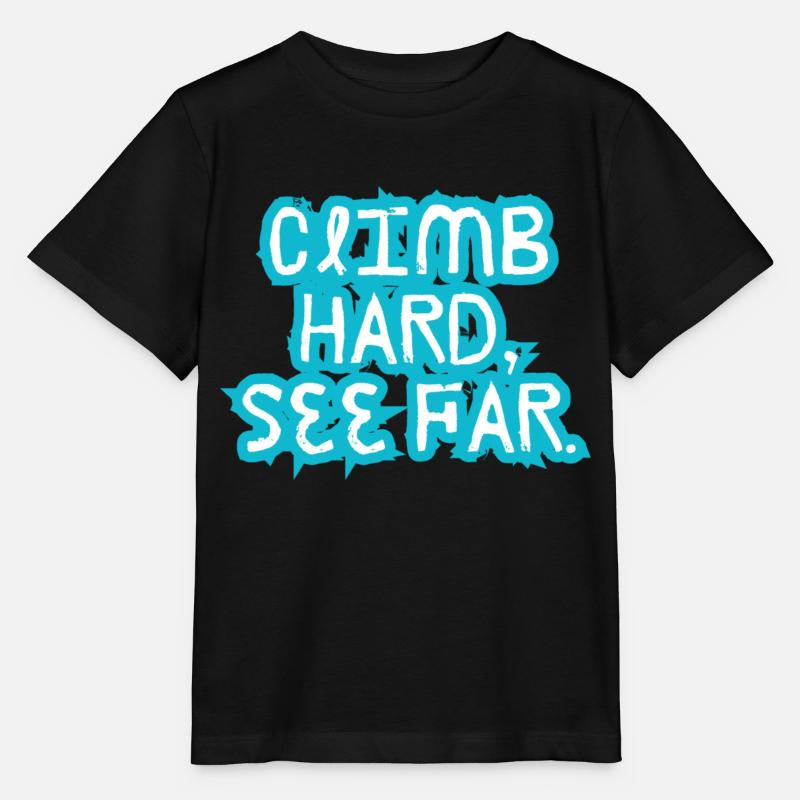 Hart klettern, weit sehen. - Stanley/Stella Kinder T-Shirt MINI CREATOR  - Schwarz