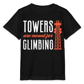 Towers Meant For Climbing Telecommunication Tower - Stanley/Stella MINI CREATOR Kids’ T-Shirt - black - Front - Mikhail (115cm)