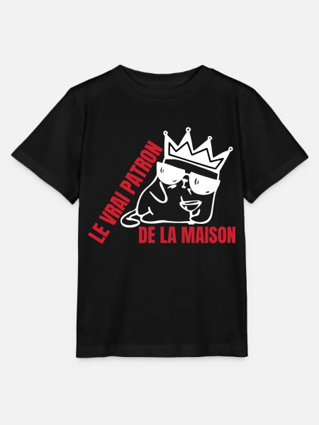 Echter Katzenhaus-Chef - Stanley/Stella Kinder T-Shirt MINI CREATOR  - Schwarz