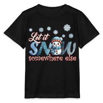 Qu’il neige - T-shirt bio MINI CREATOR Stanley/Stella Enfant - noir - Devant - Mikhail (115cm)