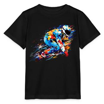 Snowboard Sport Spiel Champion Wettbewerb Zusammenfassung - Stanley/Stella Kinder T-Shirt MINI CREATOR  - Schwarz - Vorne - Mikhail (115cm)