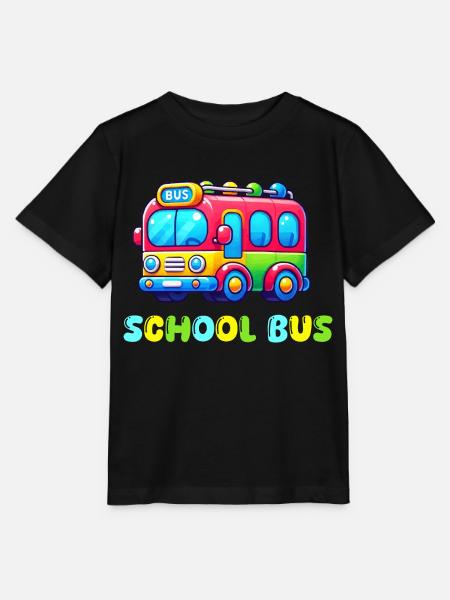 bus schule - Stanley/Stella Kinder T-Shirt MINI CREATOR - Schwarz