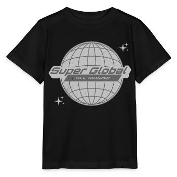 Super Global Welt Retro Vintage - Stanley/Stella Kinder T-Shirt MINI CREATOR  - Schwarz - Vorne - Mikhail (115cm)