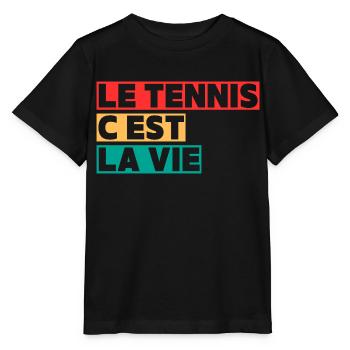 tennis is life tennisman,Tennis - Stanley/Stella MINI CREATOR Kids’ T-Shirt - black - Front - Mikhail (115cm)