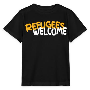 Accueil des réfugiés - T-shirt bio MINI CREATOR Stanley/Stella Enfant - noir - Devant - Mikhail (115cm)