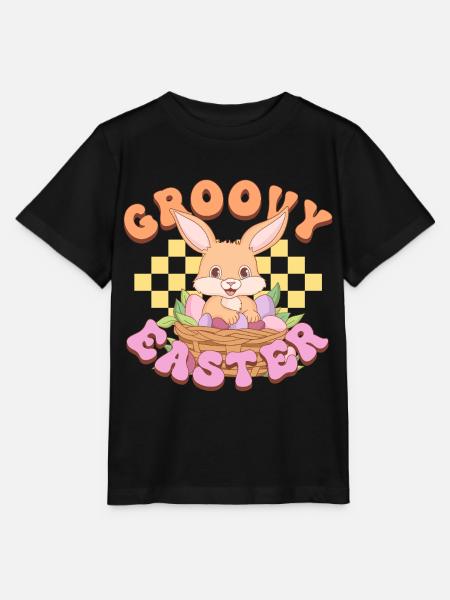 Groovy Easter - Stanley/Stella Kinder T-Shirt MINI CREATOR  - Schwarz