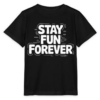 STAY FUN FOREVER - Stanley/Stella MINI CREATOR Kids’ T-Shirt - black - Front - Mikhail (115cm)