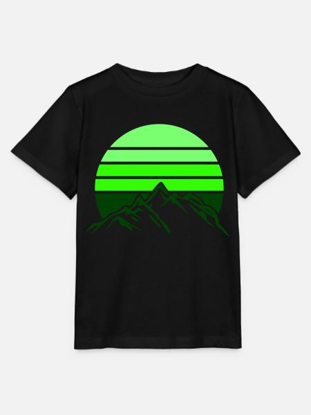 berge gebirge mountains - Stanley/Stella Kinder T-Shirt MINI CREATOR - Schwarz