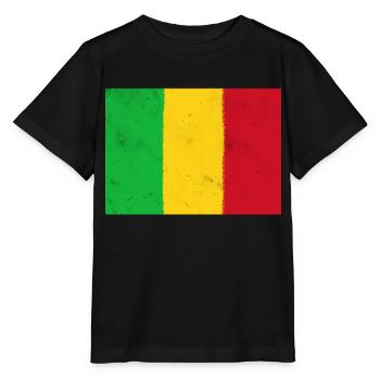 Drapeau du Mali - T-shirt bio MINI CREATOR Stanley/Stella Enfant - noir - Devant - Mikhail (115cm)