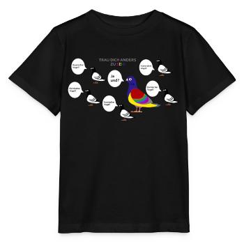 Trau dich anders zu sein - Stanley/Stella Kinder T-Shirt MINI CREATOR  - Schwarz - Vorne - Mikhail (115cm)
