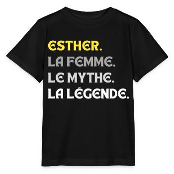 ESTHER LA FEMME LE MYTHE - T-shirt bio MINI CREATOR Stanley/Stella Enfant - noir - Devant - Mikhail (115cm)