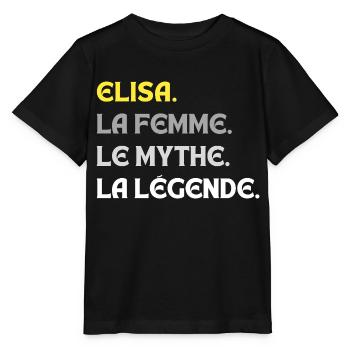 ELISA LA FEMME LE MYTHE LA LEGENDE - T-shirt bio MINI CREATOR Stanley/Stella Enfant - noir - Devant - Mikhail (115cm)