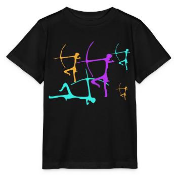 Prehistoric archers 3 - Stanley/Stella MINI CREATOR Kids’ T-Shirt - black - Front - Mikhail (115cm)