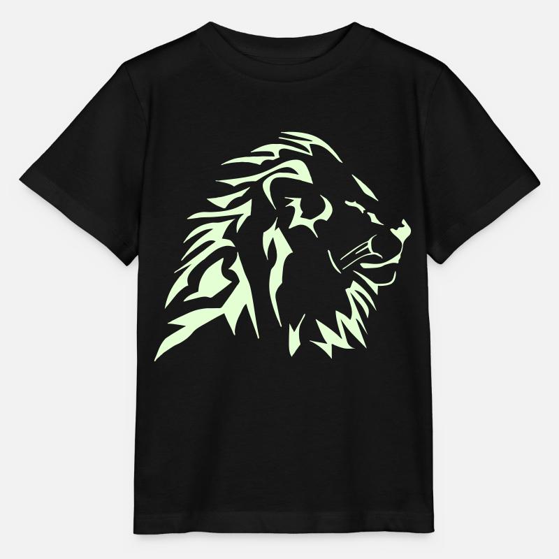 tshirt lion tribal vectoriel - T-shirt bio MINI CREATOR Stanley/Stella Enfant - noir