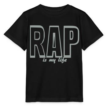 rap is my life - Stanley/Stella MINI CREATOR Kids’ T-Shirt - black - Front - Mikhail (115cm)