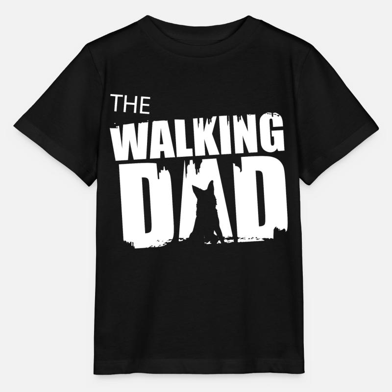 Schäferhund Walking Dad Geschenkidee Vater Gassi - Stanley/Stella Kinder T-Shirt MINI CREATOR  - Schwarz