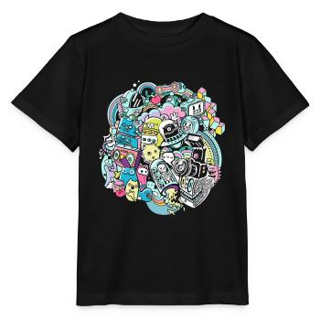 Graffiti city - Stanley/Stella MINI CREATOR Kids’ T-Shirt - black - Front - Mikhail (115cm)