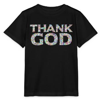 Spruch Gott sei Dank - Stanley/Stella Kinder T-Shirt MINI CREATOR  - Schwarz - Vorne - Mikhail (115cm)