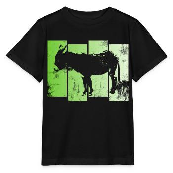 Âne Drôle de crinière sabots de chevalage - T-shirt bio MINI CREATOR Stanley/Stella Enfant - noir - Devant - Mikhail (115cm)
