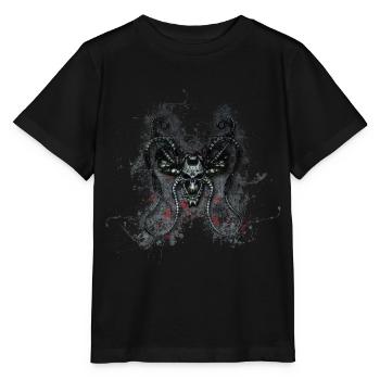 Gothic Monster Skull Paint Splatter Art - Stanley/Stella MINI CREATOR Kids’ T-Shirt - black - Front - Mikhail (115cm)
