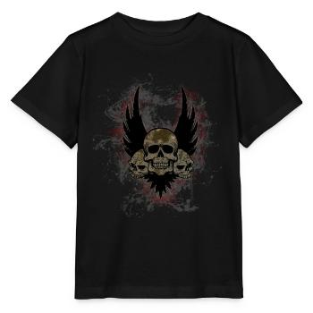 Skull Death Paint Splatter Art - Stanley/Stella MINI CREATOR Kids’ T-Shirt - black - Front - Mikhail (115cm)