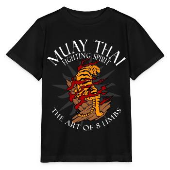 Esprit de combat Muay Thai - T-shirt bio MINI CREATOR Stanley/Stella Enfant - noir - Devant - Mikhail (115cm)