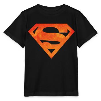 Justice League Superman Logo - Stanley/Stella Kinder T-Shirt MINI CREATOR  - Schwarz - Vorne - Mikhail (115cm)
