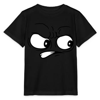 boeses wuetendes gesicht zur seite gucken kopf aug - Stanley/Stella Kinder T-Shirt MINI CREATOR  - Schwarz - Vorne - Mikhail (115cm)