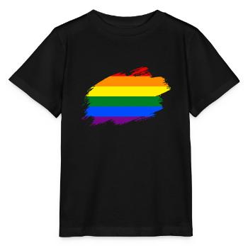 Rainbow Rainbow Flag Flag LGBT Flag - Stanley/Stella MINI CREATOR Kids’ T-Shirt - black - Front - Mikhail (115cm)
