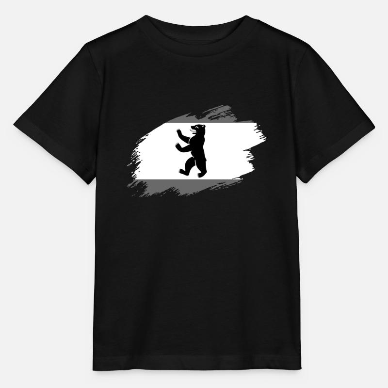 Berlin Berlin ours drapeau drapeau capitale capitale - T-shirt bio MINI CREATOR Stanley/Stella Enfant - noir