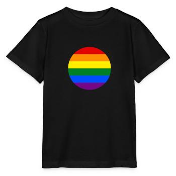Regenbogenflagge Regenbogenfahne - Stanley/Stella Kinder T-Shirt MINI CREATOR  - Schwarz - Vorne - Mikhail (115cm)