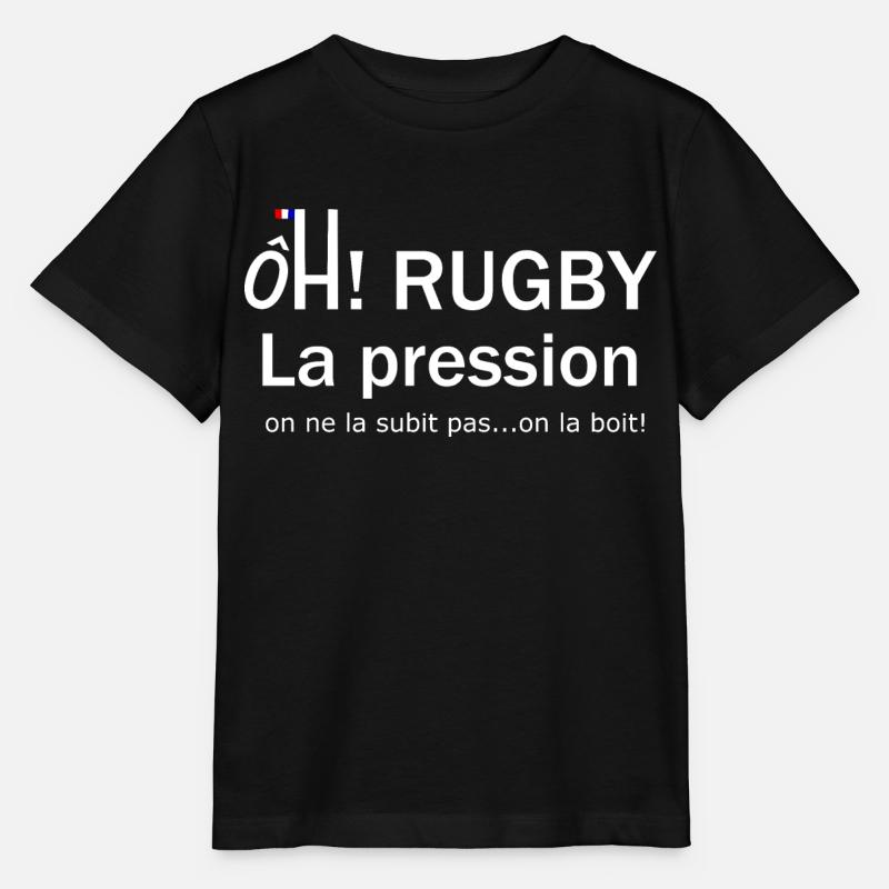 rugby pression oh rugby - T-shirt bio MINI CREATOR Stanley/Stella Enfant - noir