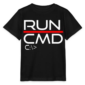 exécuter cmd - T-shirt bio MINI CREATOR Stanley/Stella Enfant - noir - Devant - Mikhail (115cm)