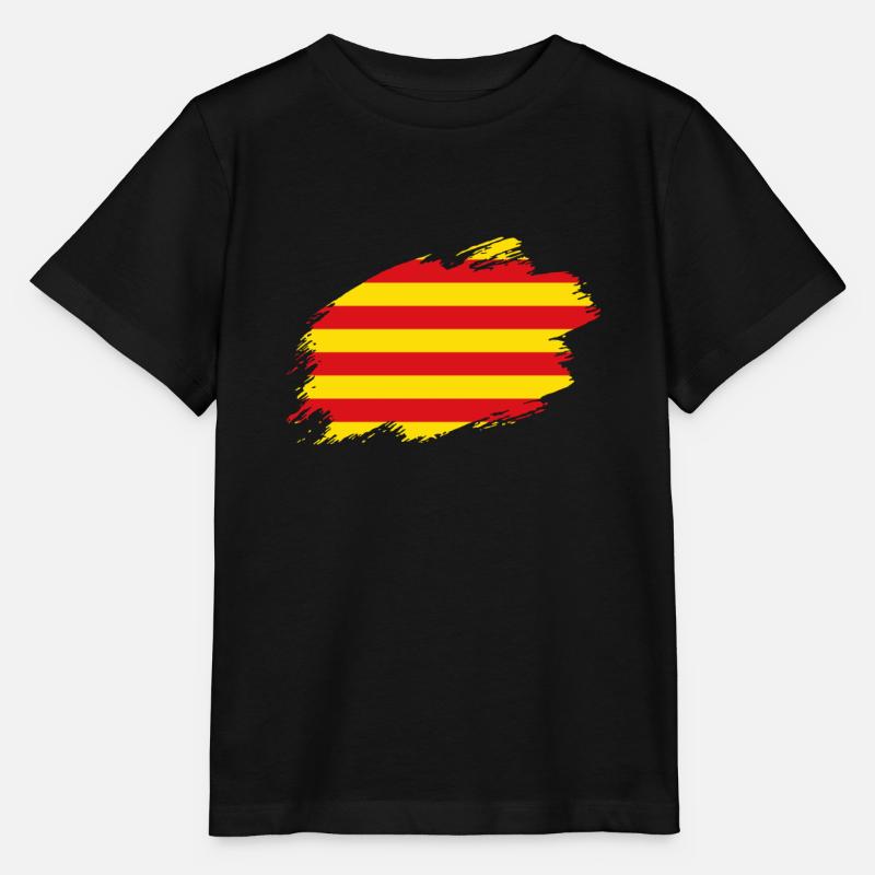 Drapeau de la Catalogne drapeau catalan - T-shirt bio MINI CREATOR Stanley/Stella Enfant - noir
