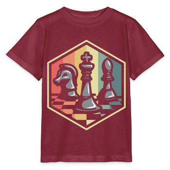 Schachspielen Schach - Stanley/Stella Kinder T-Shirt MINI CREATOR  - Burgunderrot - Vorne - Kain (125cm)