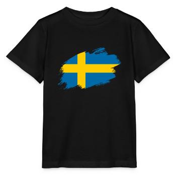 Drapeau suédois drapeau suédois - T-shirt bio MINI CREATOR Stanley/Stella Enfant - noir - Devant - Mikhail (115cm)