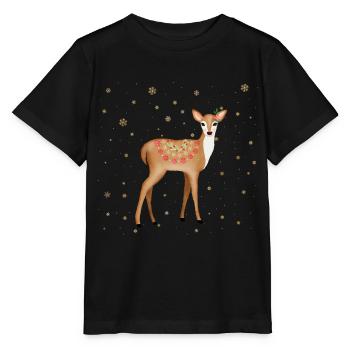 Reh - Stanley/Stella Kinder T-Shirt MINI CREATOR  - Schwarz - Vorne - Mikhail (115cm)
