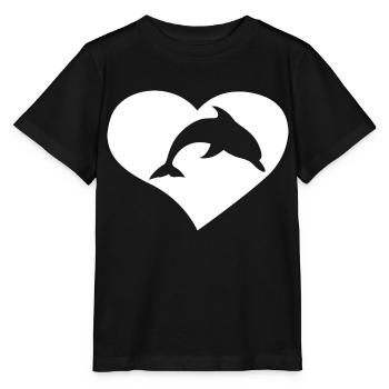 Dauphin d’amour - T-shirt bio MINI CREATOR Stanley/Stella Enfant - noir - Devant - Mikhail (115cm)