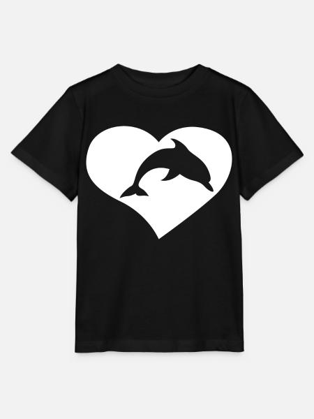 Love Dolphin - Stanley/Stella Kinder T-Shirt MINI CREATOR  - Schwarz