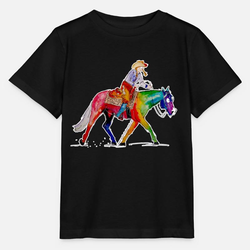 Ranch Riding - T-shirt bio MINI CREATOR Stanley/Stella Enfant - noir