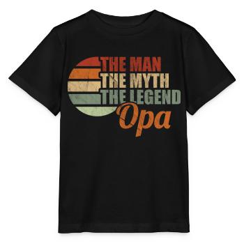THE MAN THE MYTH THE LEGEND OPA by The Manzanita´s - Stanley/Stella Kinder T-Shirt MINI CREATOR  - Schwarz - Vorne - Mikhail (115cm)
