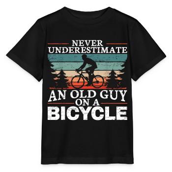 Never Underestimate An Old Man On A Bicycle Men - T-shirt bio MINI CREATOR Stanley/Stella Enfant - noir - Devant - Mikhail (115cm)