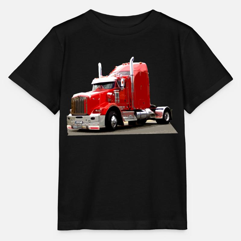 camion rétro américain - T-shirt bio MINI CREATOR Stanley/Stella Enfant - noir