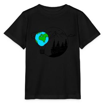 Globe Mountains - Stanley/Stella MINI CREATOR Kids’ T-Shirt - black - Front - Mikhail (115cm)