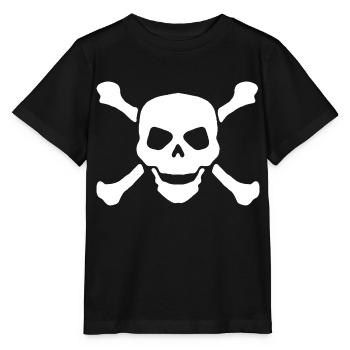 drapeau pirate - T-shirt bio MINI CREATOR Stanley/Stella Enfant - noir - Devant - Mikhail (115cm)