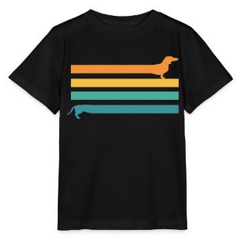 Dachshund Dachshund Vintage Teckel - T-shirt bio MINI CREATOR Stanley/Stella Enfant - noir - Devant - Mikhail (115cm)