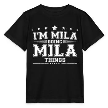 Mila - T-shirt bio MINI CREATOR Stanley/Stella Enfant - noir - Devant - Mikhail (115cm)