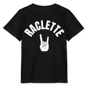 Raclette is cool - Signe de la main - T-shirt bio MINI CREATOR Stanley/Stella Enfant - noir - Devant - Mikhail (115cm)
